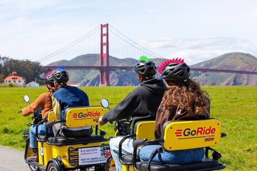 Wharf to Golden Gate Bridge - GoRide E-Trike Scooter Rental