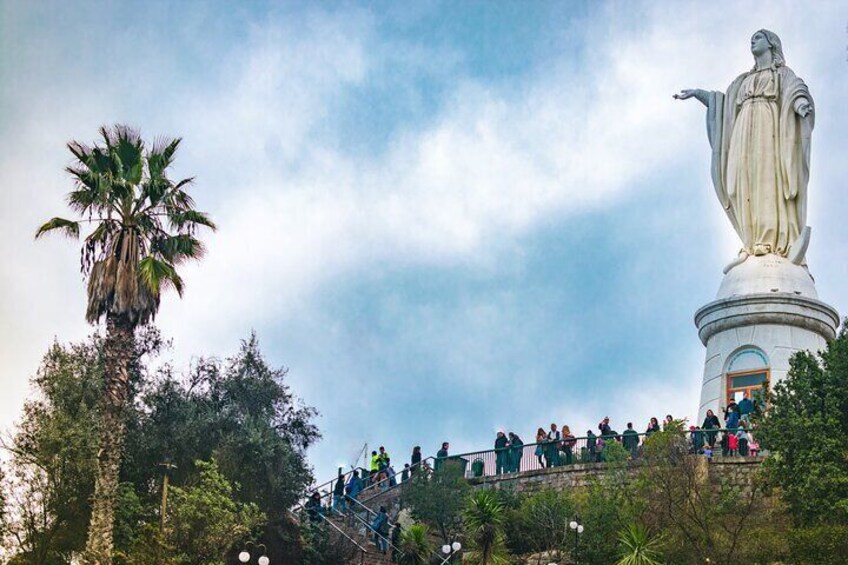 Tourist bus through Santiago for two days, Cable Car and Funicular