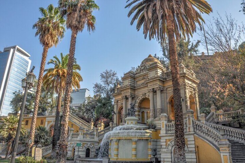 Tourist bus through Santiago for two days, Cable Car and Funicular