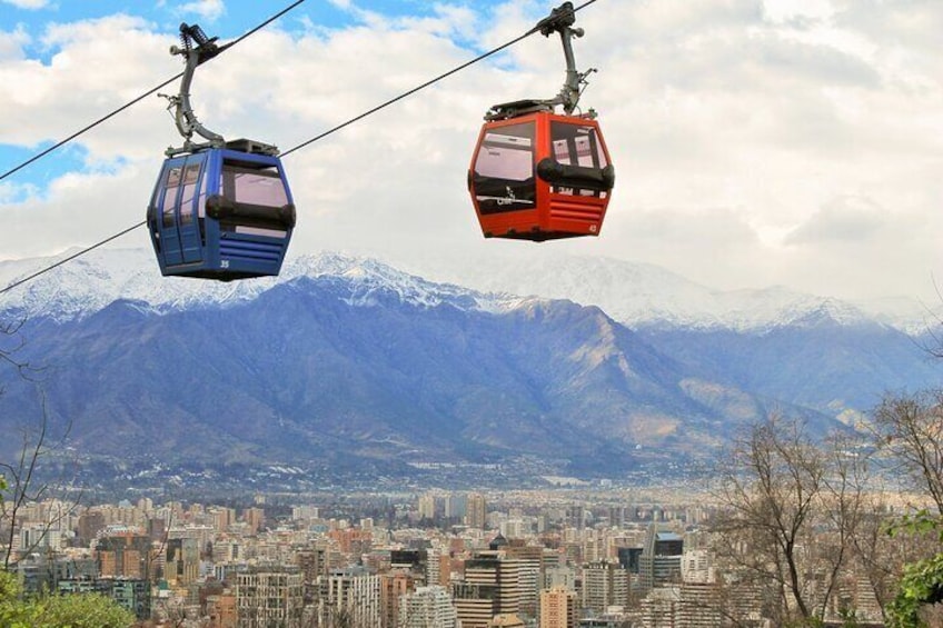 Tourist bus through Santiago for two days, Cable Car and Funicular