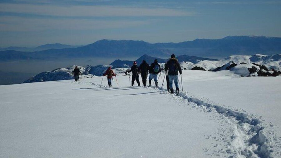 Snowshoeing with Santiago at the bottom