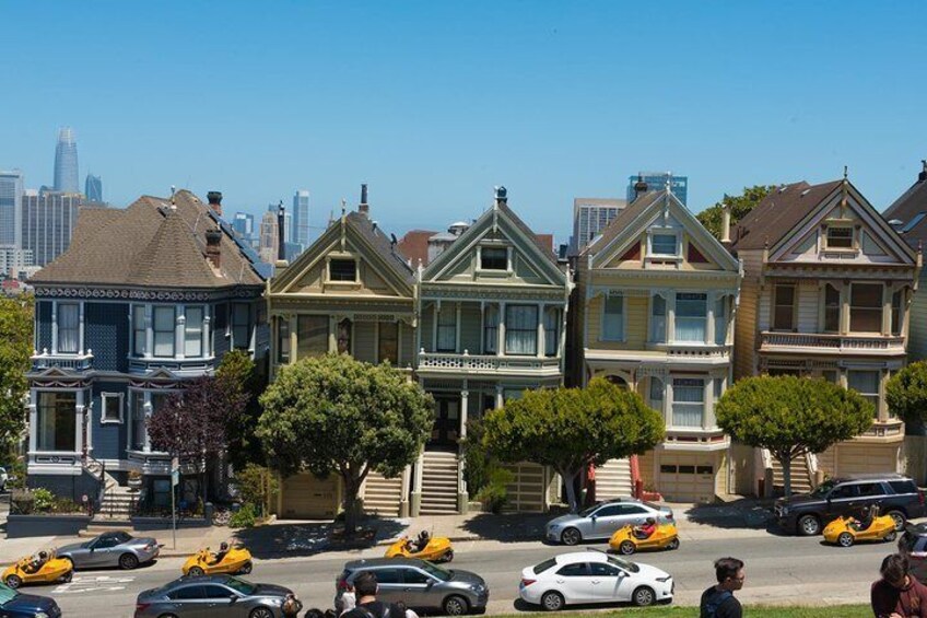 The Painted Ladies aka the "Full House houses" at Alamo Square Park
