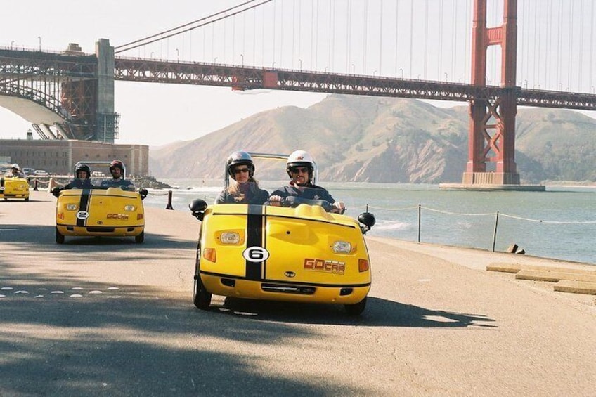 Morning drive to the foot of the Golden Gate Bridge