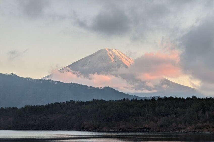 Mt. Fuji from Lake Side, Winter