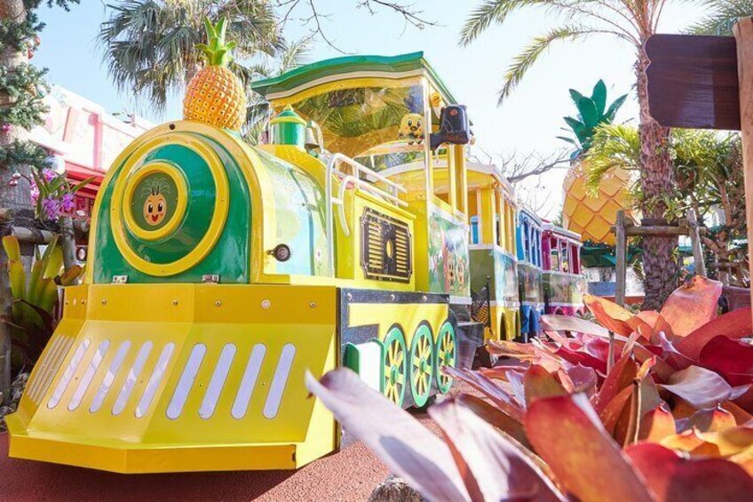2019年秋オープンの新アトラクション。Mega Animal Garden & Pineapple SL!
パイナップルの香りにつられて集まってきた動物や昆虫たちを探してみよう!