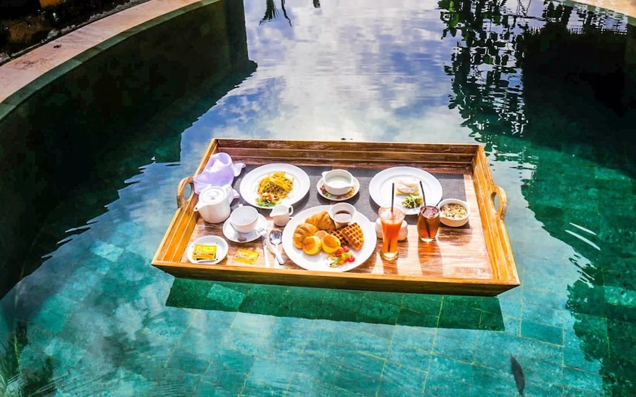 Floating Pool Breakfast or Brunch In Ubud Rainforest