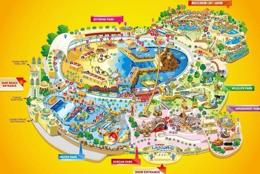 Sunway Lagoon One-Day Admission Tickets Including Transfer