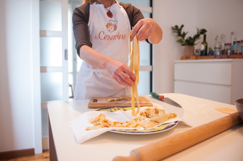 Pasta-making class at a Cesarina's home with tasting Bergamo