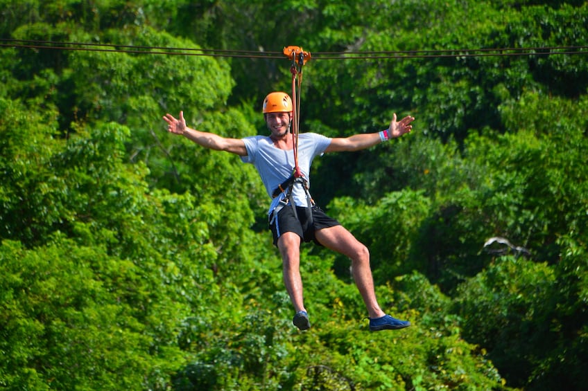 Zipline Mega Splash, Lunch and Waterfall Pool at Bavaro Adventure Park