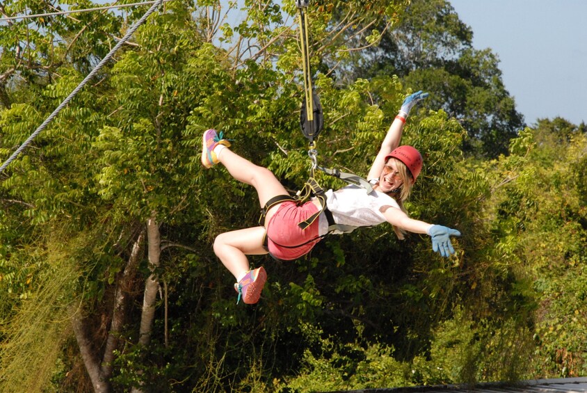 Zipline Mega Splash, Lunch and Waterfall Pool at Bavaro Adventure Park