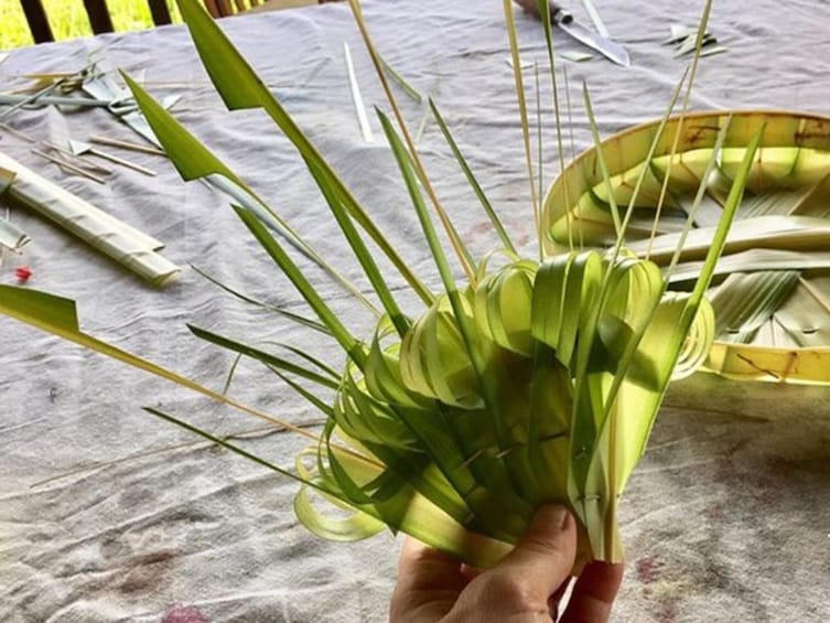 Bali Weaving Class: Lontar Palm Leaf Craft