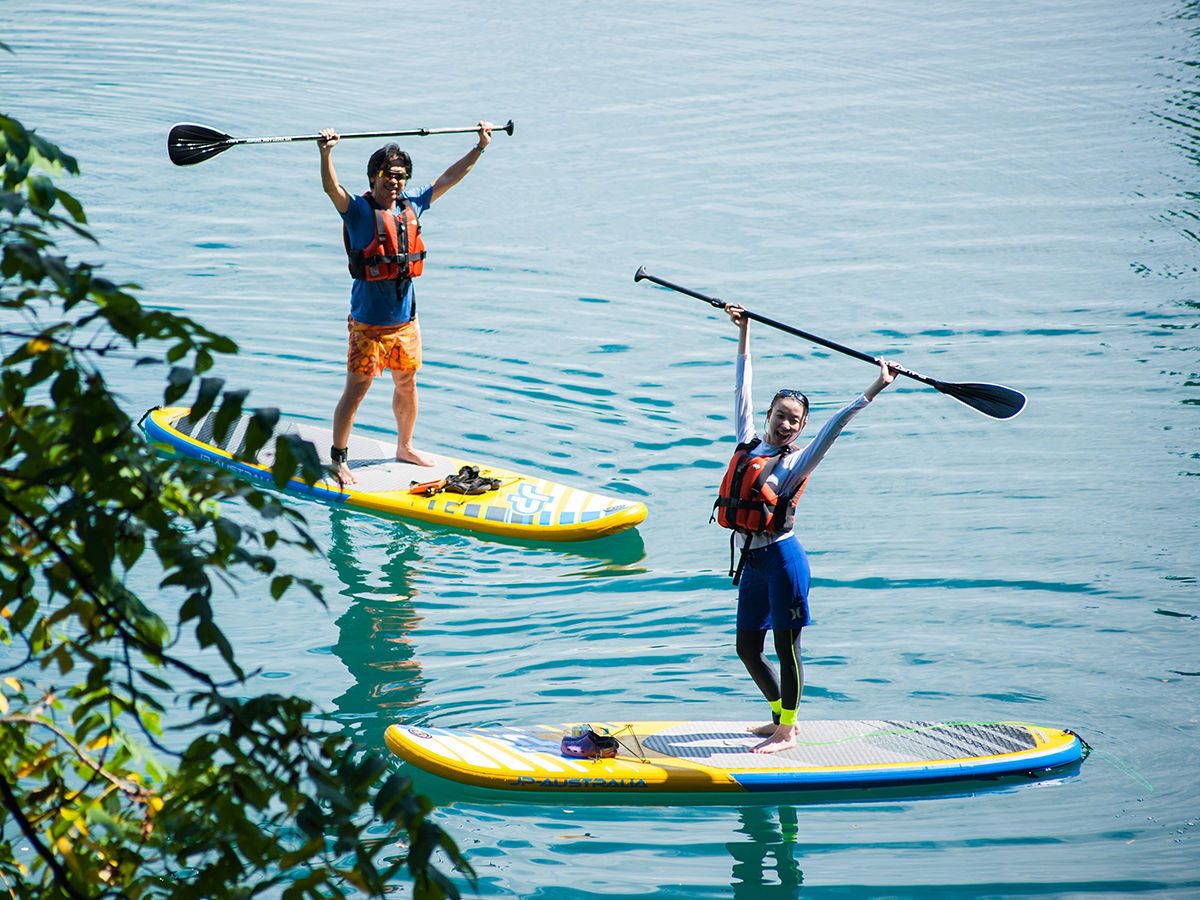 Stand-up Paddleboarding on Lake Aoki