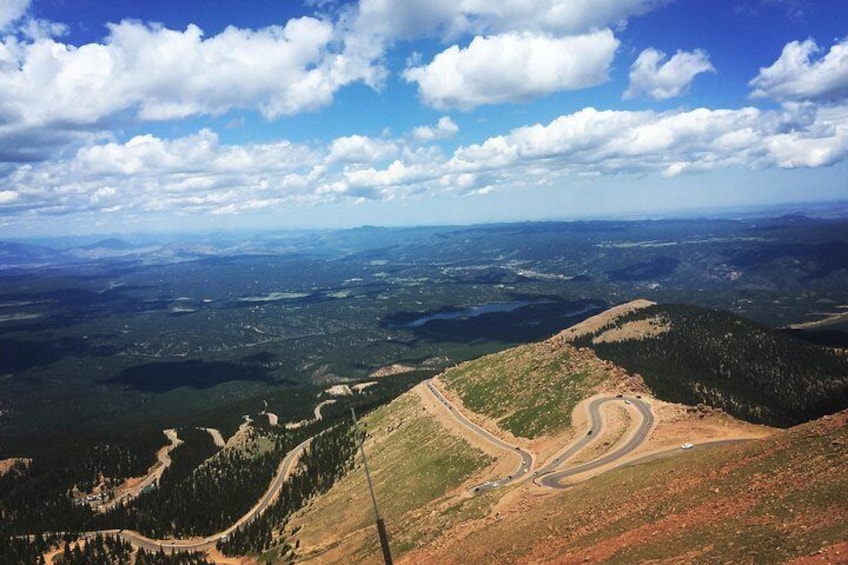 Pikes Peak highway on the way to the summit!