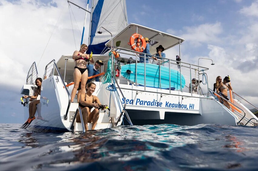 PM Sail & Snorkel Captain Cook Monument at Kealakekua Bay