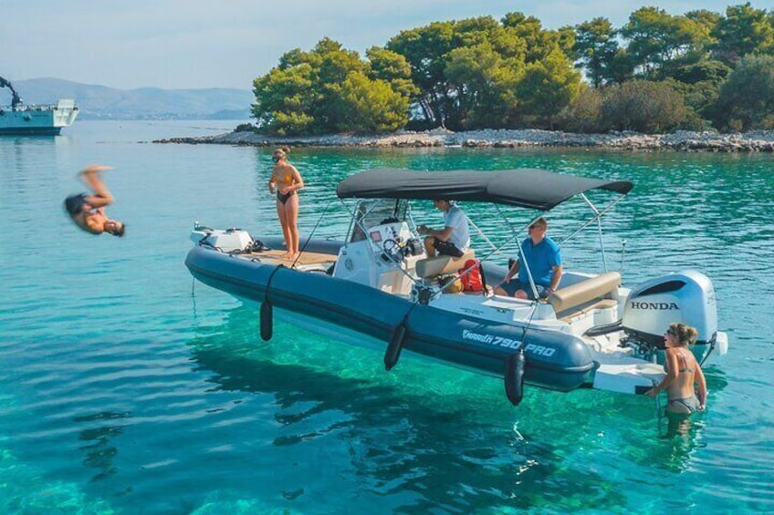 Swimming Blue lagoon Croatia
