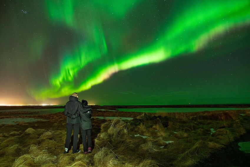 The Blue Lagoon and Guided Northern Lights Tour from Reykjavik