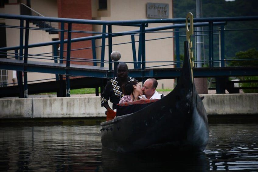 African Gondola Boat Ride at Durban Point Waterfront Canal