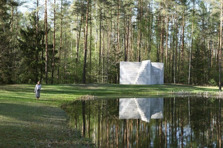 Sol LeWitt. Double Negative Pyramid. Europos Parkas, Vilnius, Lithuania. Photo by G. Karosas