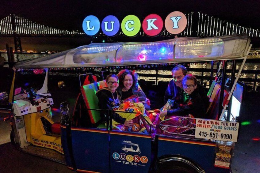 Lucky Tuk Tuk at Night - Private Group San Francisco Sunset or Lights Tour