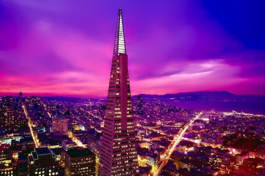 Transamerica Pyramid at Sunset in San Francisco