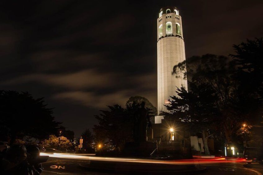 Coit tower on top of Telegraph Hill