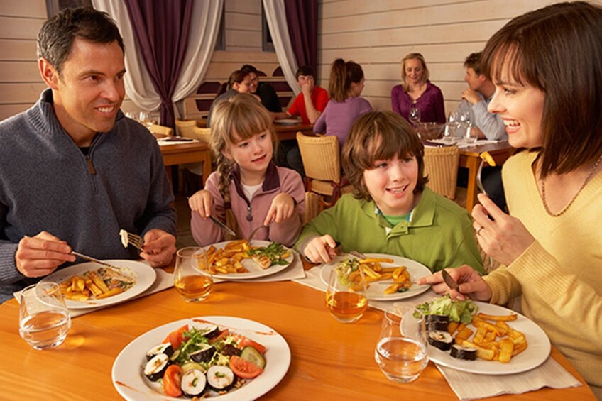 Family eating at a restaurant