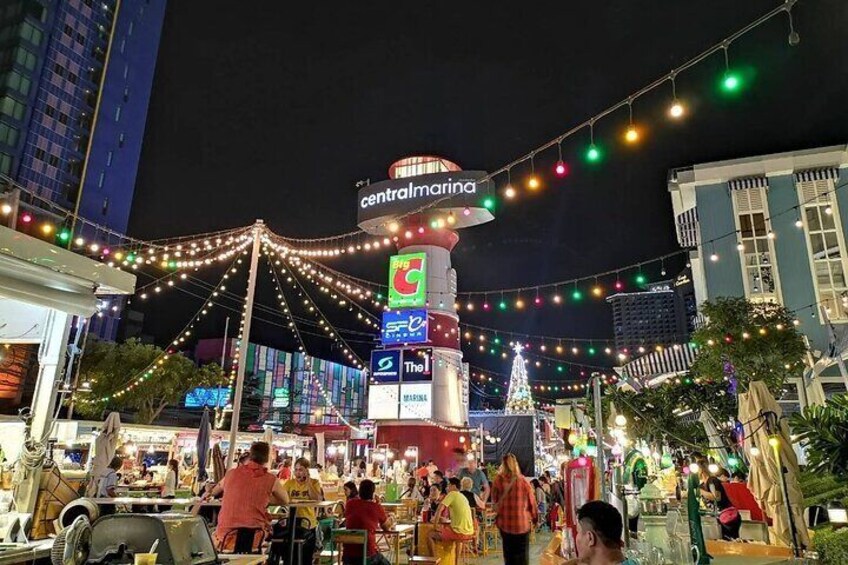Immerse yourself in the lively atmosphere of this popular Marina night market.