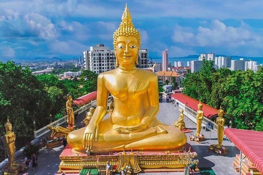 Visit the serene Big Buddha Temple, home to an 18-meter-tall golden Buddha statue.