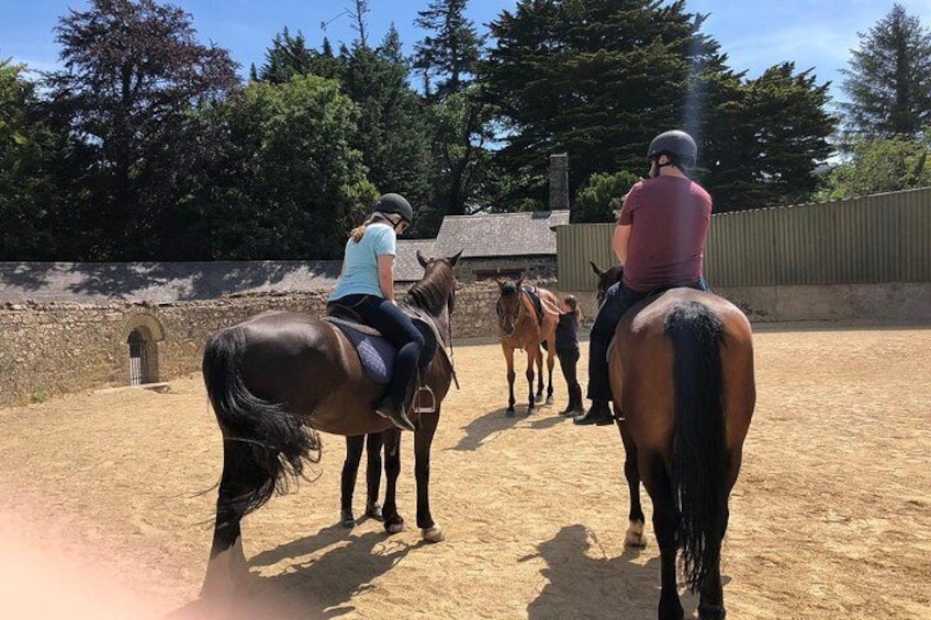 Leaving the Stables for the trail