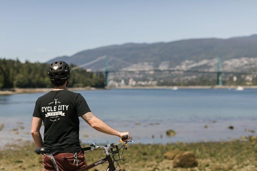 Coastal views of the Lion's Gate Bridge