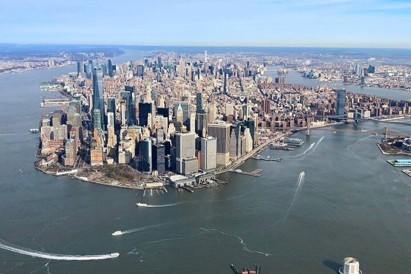 Lower Manhattan View from Sky