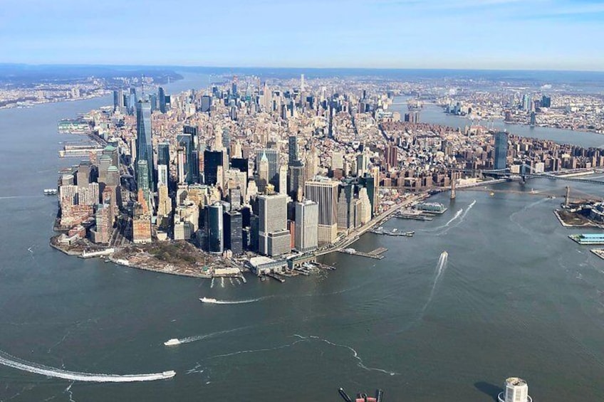 Lower Manhattan View from Sky