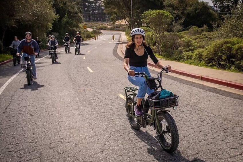 Our e-bikes make climbing hills effortless and allow everybody to keep up and have an amazing time.