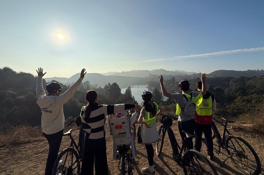 The Hollywood Sign Electric Bike Tour will take you above Hollywood Reservoir 