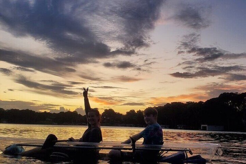 Clear Kayak Sunset Tour through The Winter Park Chain of Lakes