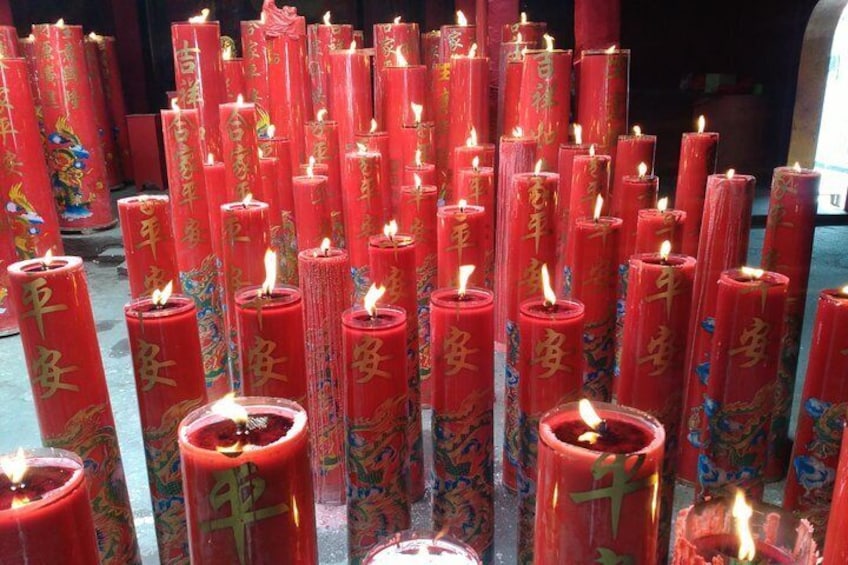 Big candle at the eldest Chinese Temple