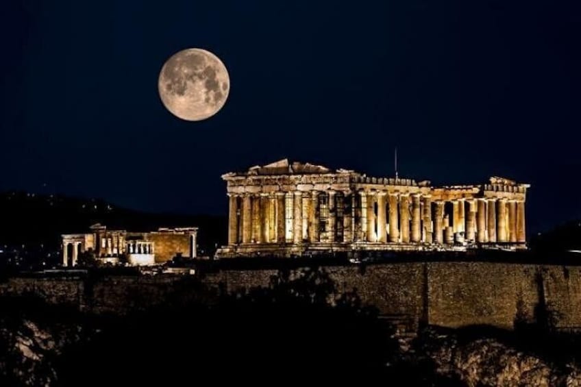 Athens By Night Driving Tour (Historical highlights) , and Dinner