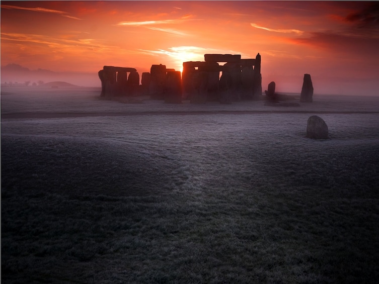 Stonehenge at sunset in England