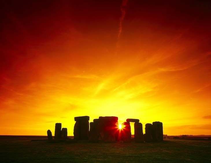 Stonehenge at sunset in England