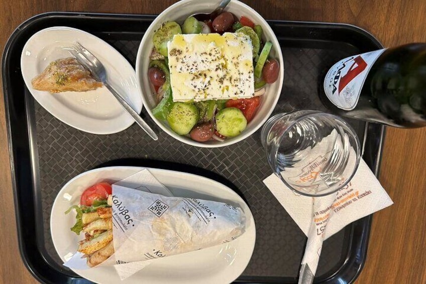 Greek Salad & Souvlaki