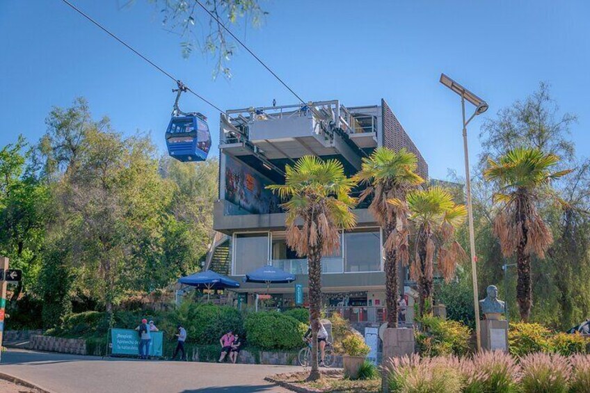 Tourist bus through Santiago one day, Cable car and Funicular