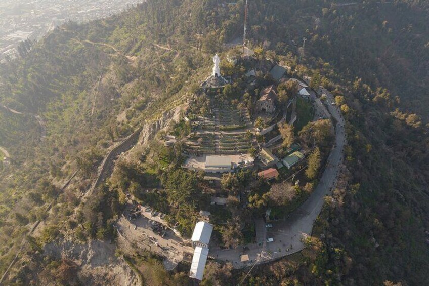 Tourist bus through Santiago one day, Cable car and Funicular