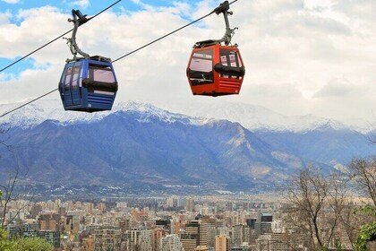 Cable Car, Funicular and Sightseeing Bus in Santiago one day