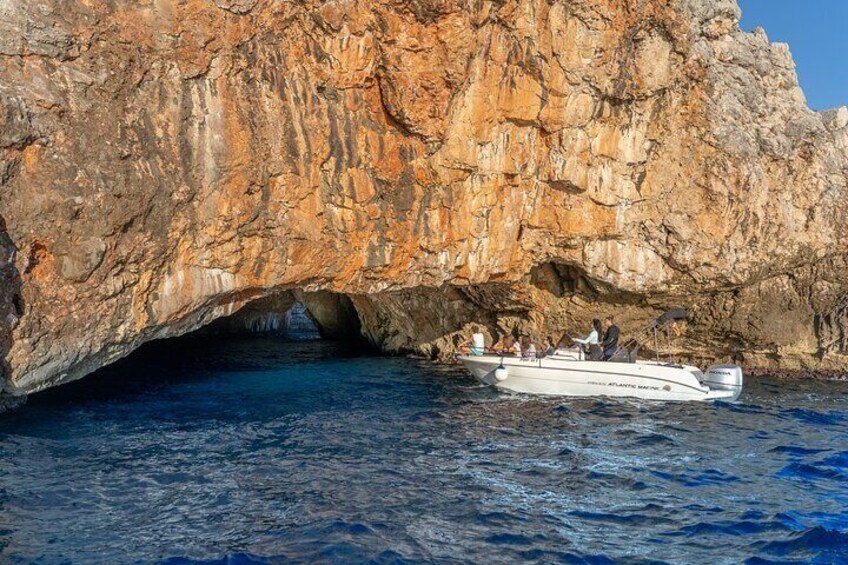 Entering the cave