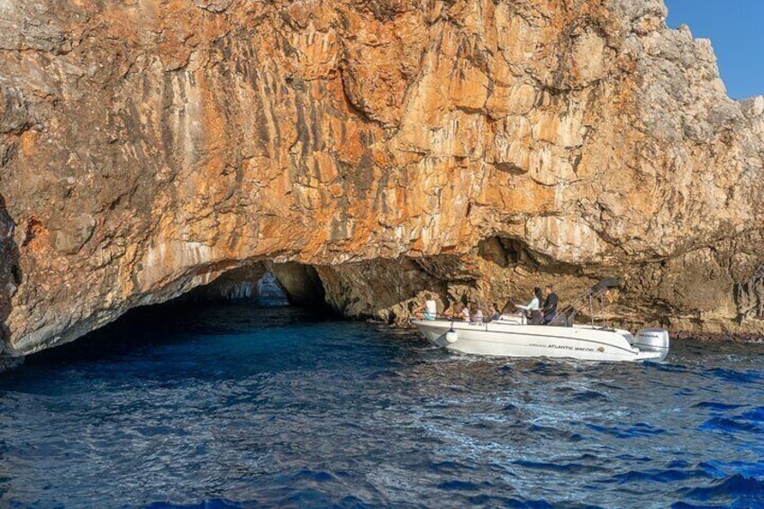Entering the cave