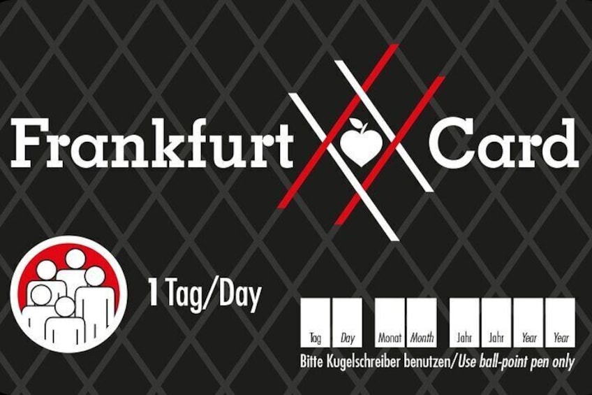 Frankfurt Card Gruppenkarte 1 Tag ©#visitfrankfurt