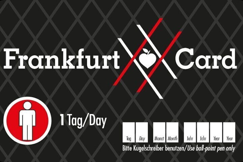 Frankfurt Card Einzelkarte 1 Tag ©#visitfrankfurt