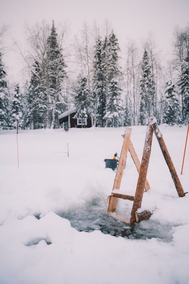 Show item 4 of 5. Astonishing IceFishing + Sauna experience