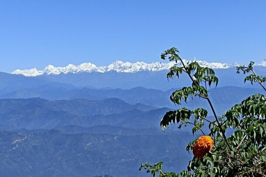 Panoramic Himalayan view from Nagarkot