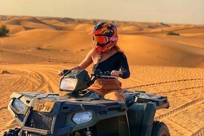 Desert Safari Dubai, quad bike Bike, Camel Riding, VIP Sitting and BBQ